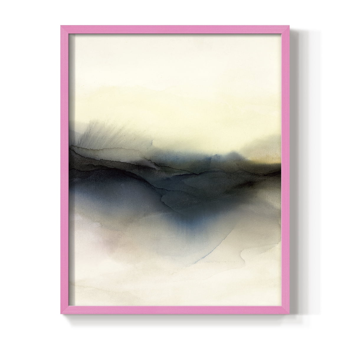Continuum I Framed Print in Pink Solid Wood Framed Print No Nail Hanging