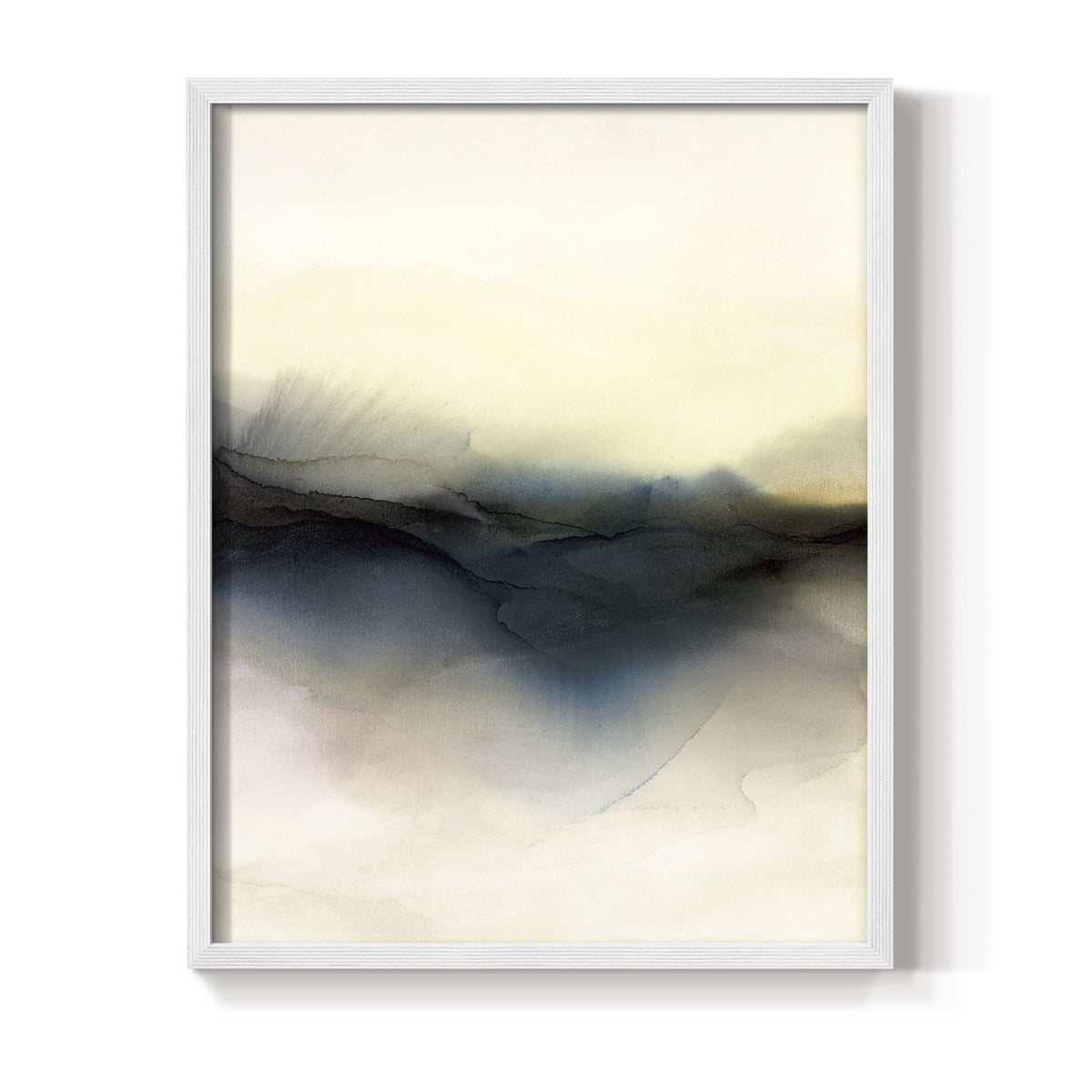 Continuum I Framed Print in White Solid Wood Framed Print No Nail Hanging