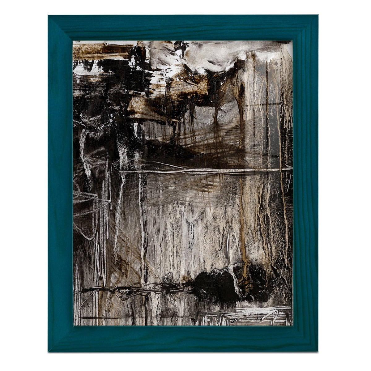 Continuum II -Framed Print w/glass-Ocean Blue