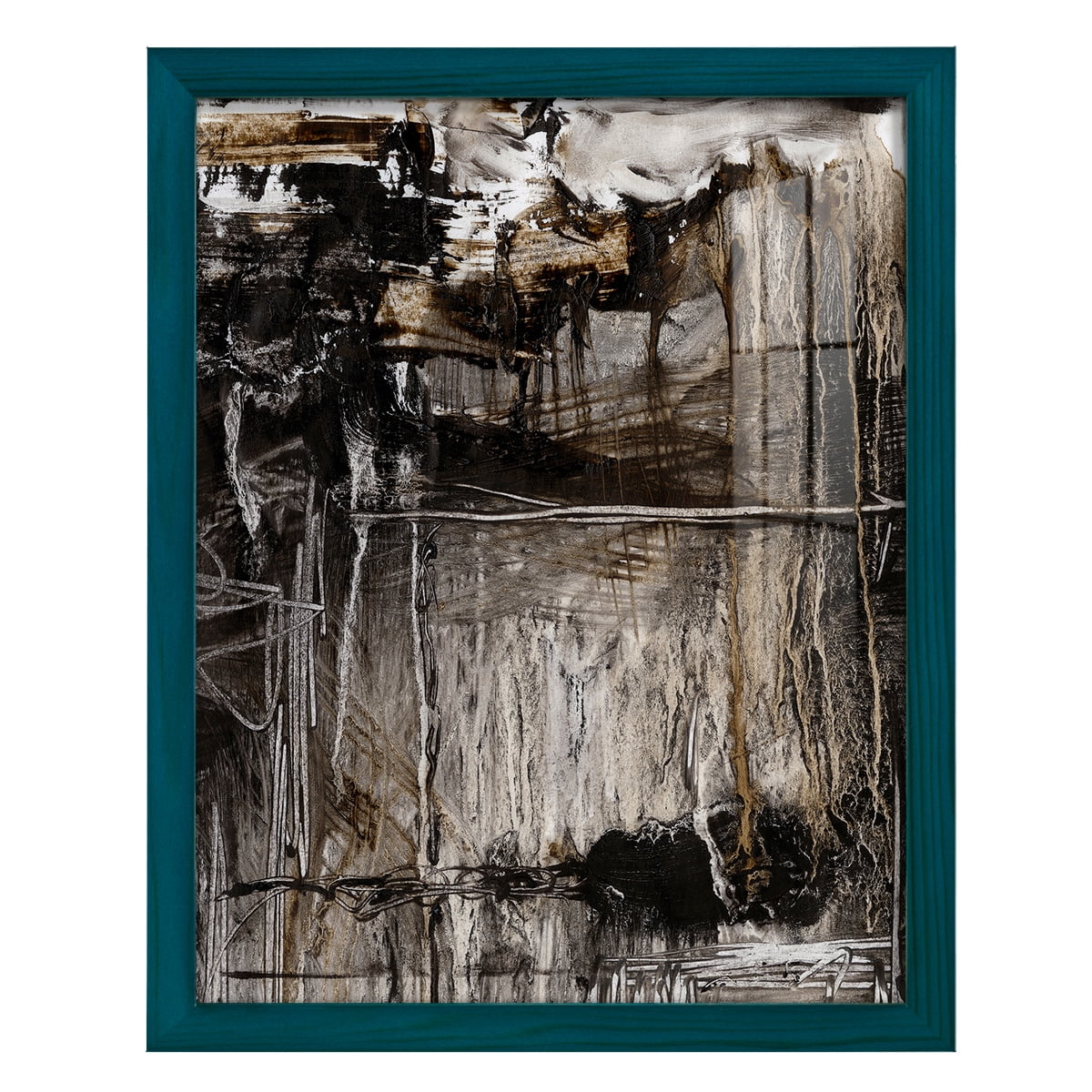 Continuum II -Framed Print w/glass-Ocean Blue