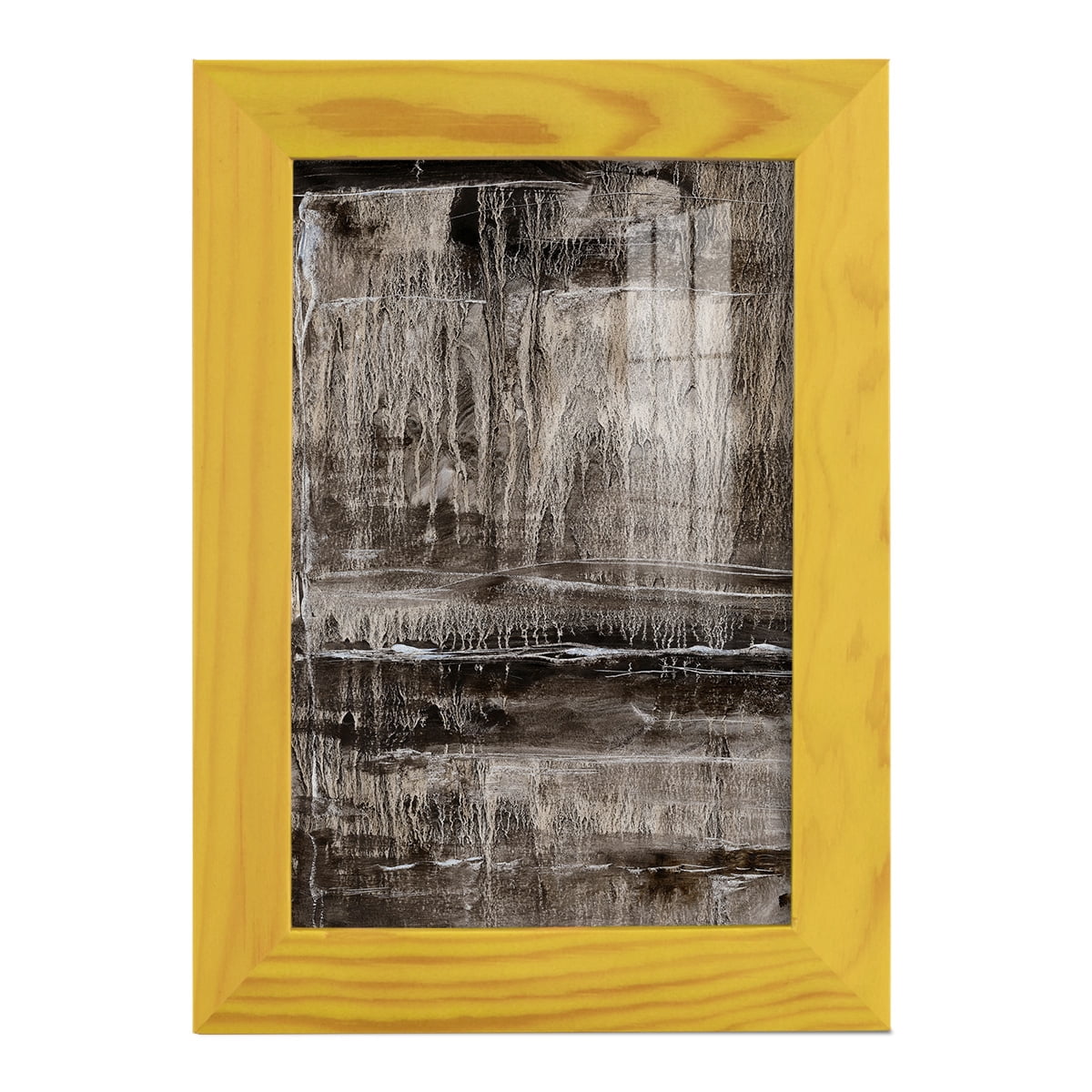 Continuum III -Framed Print w/glass-Sunflower Yellow