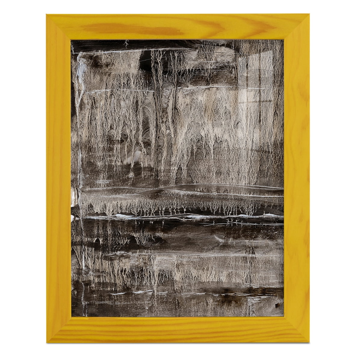 Continuum III -Framed Print w/glass-Sunflower Yellow