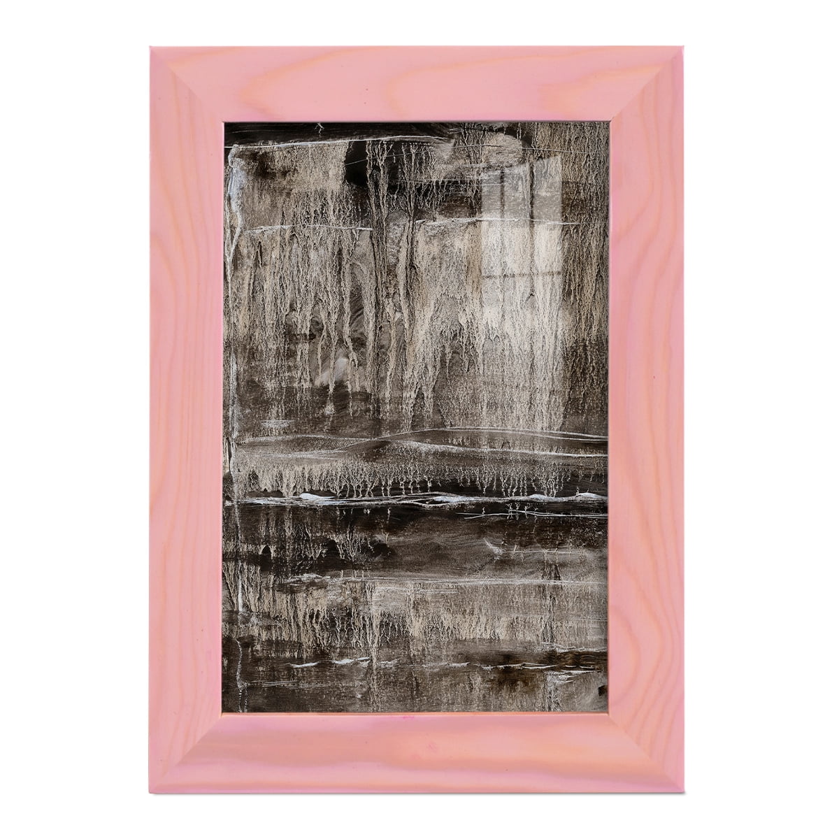 Continuum III -Framed Print w/glass-Sunset Pink