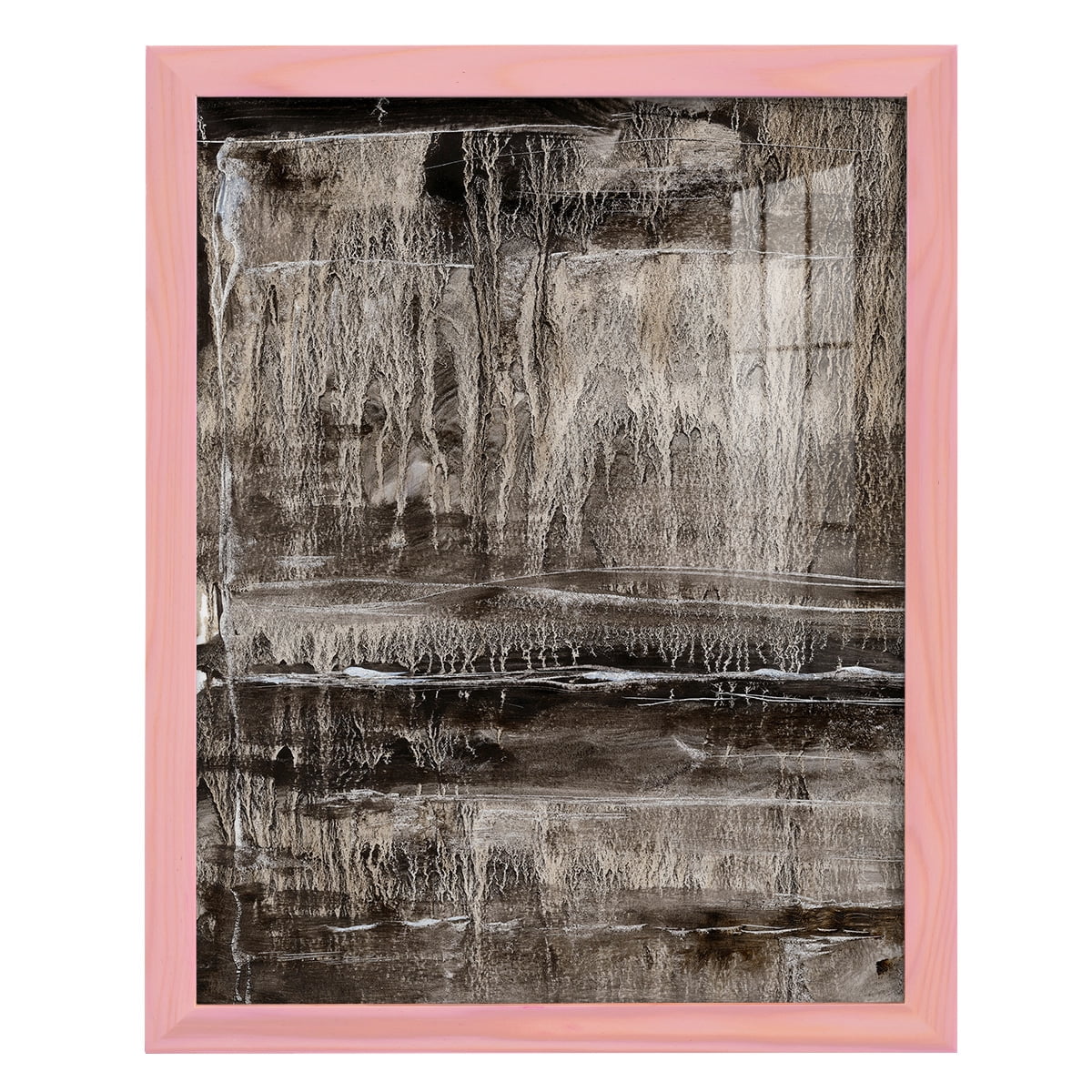 Continuum III -Framed Print w/glass-Sunset Pink