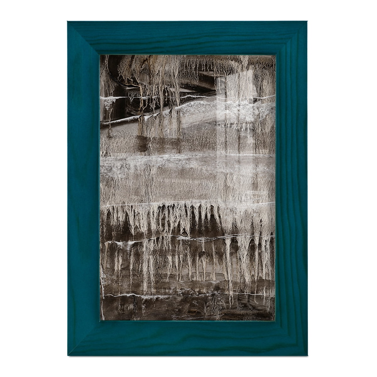 Continuum IV -Framed Print w/glass-Ocean Blue