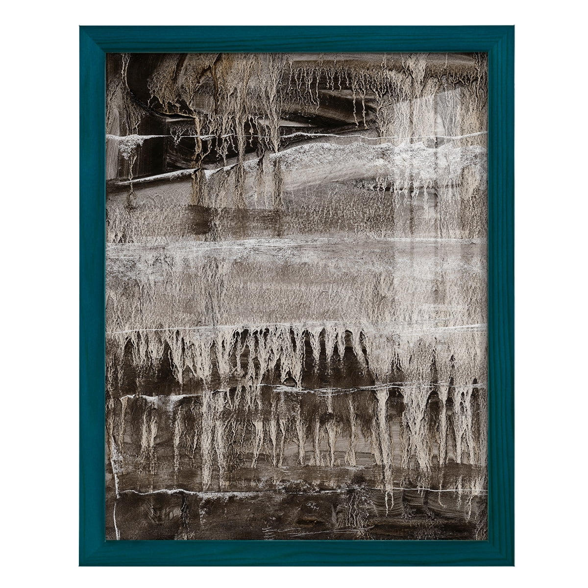 Continuum IV -Framed Print w/glass-Ocean Blue