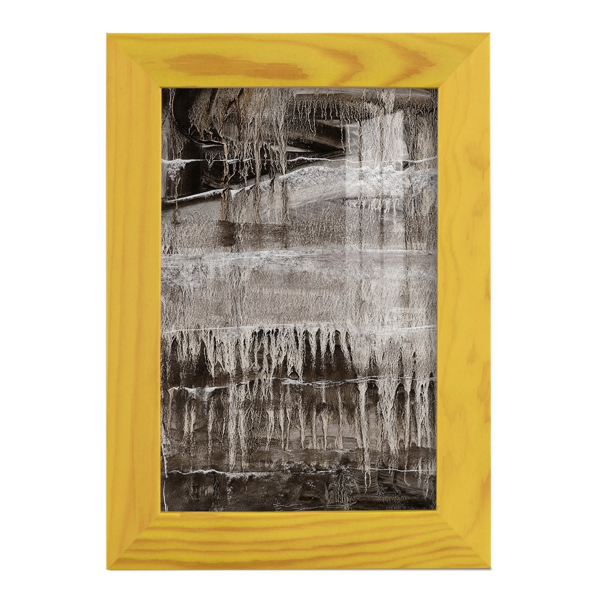 Continuum IV -Framed Print w/glass-Sunflower Yellow