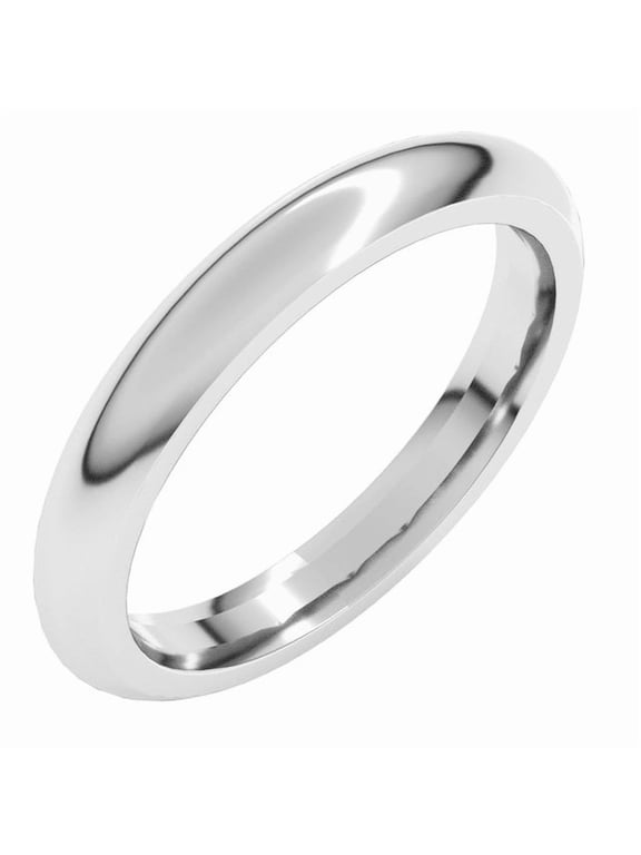 Continuum Sterling Silver 3 mm Comfort-Fit Half Round Band Size 7.5 - Sterling Silver Fine Jewelry | Jewelry by Sweet Pea