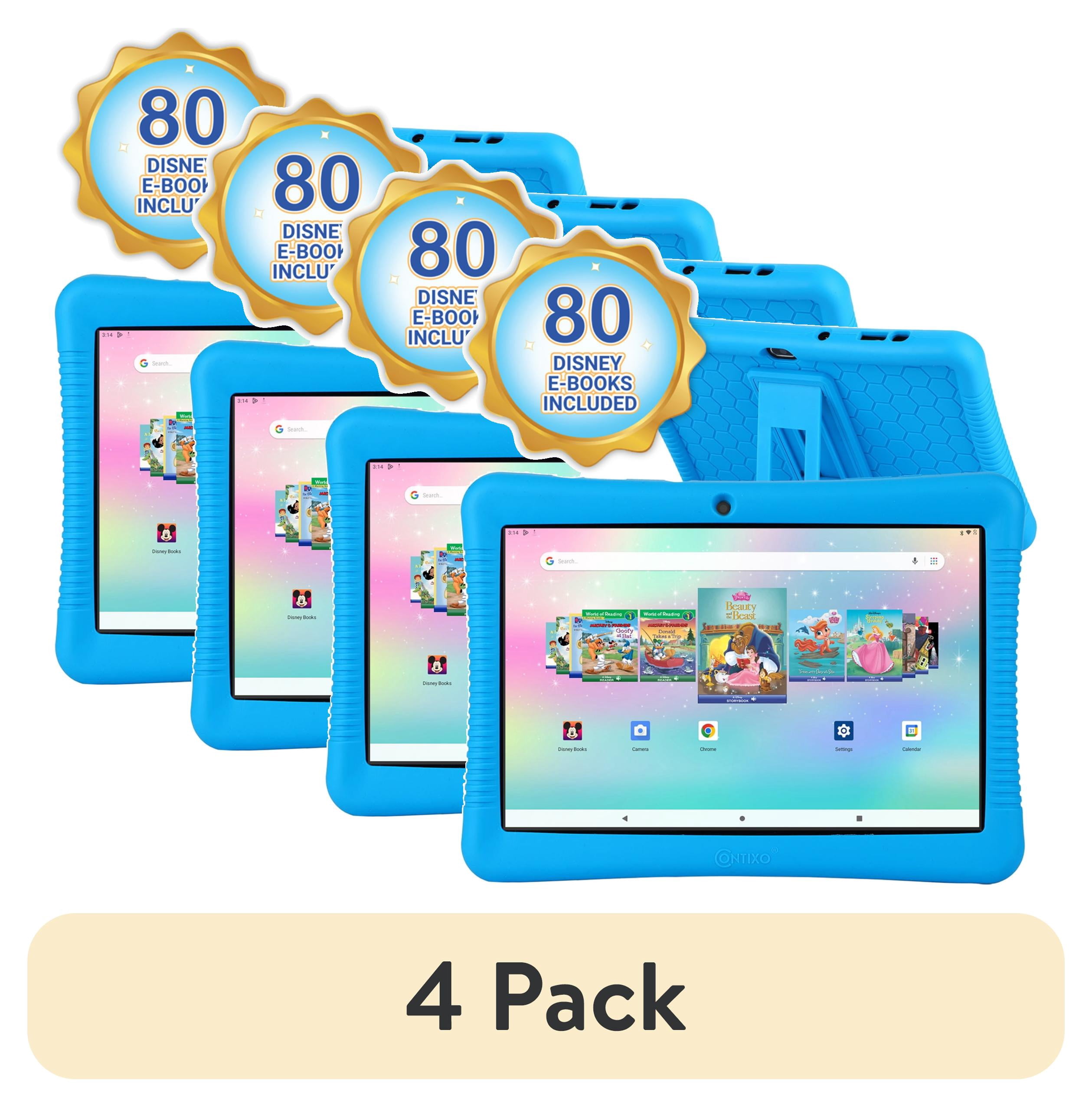 Contixo K103 10 Kids Tablet 8 Core 2 0GHz 3GB RAM 32GB Storage Android 13 80 Disney E Books Academy Kid Proof Case Kickstand Blue