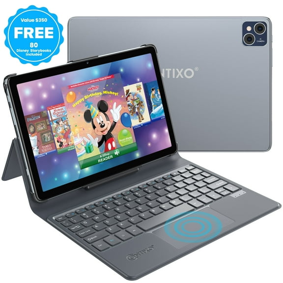 Contixo 10" Kids Tablet w/ Keyboard & Case, 80 FREE Disney eBooks, 128GB, 6GB RAM, Parental Controls - Ages 3-12