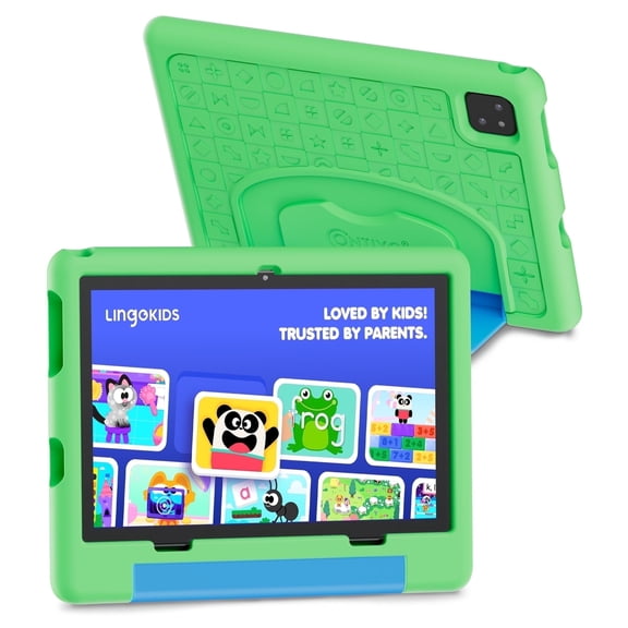 Contixo 10" Kids Tablet (2026 Model) – 64GB Android Educational Tablet with Epic! & Lingokids, Parental Controls, Kid-Proof Case, Green