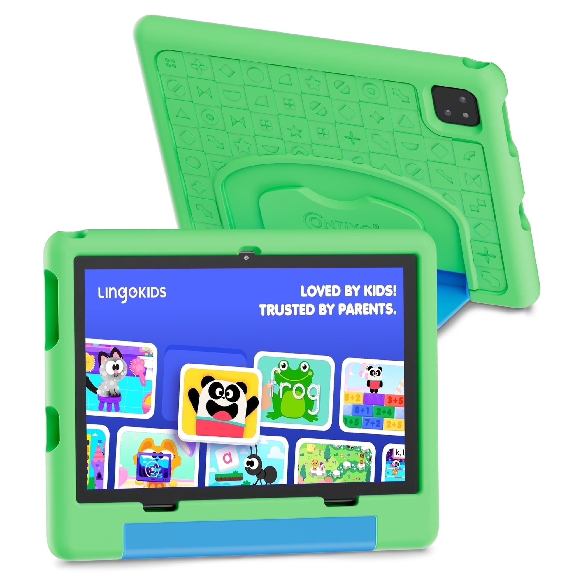 Contixo A10 Kids Tablets 2026 Model, Educational Tablets for Kids with Learning Apps, eBooks, and Tablet Case, 10”, Green
