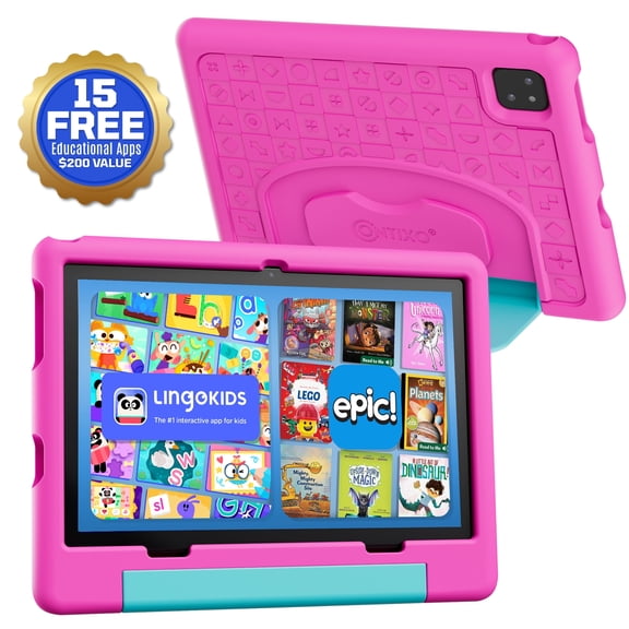 Contixo A10 Kids Tablets, Educational Tablets for Kids with Learning Apps, eBooks, and Tablet Case, 10”, Pink
