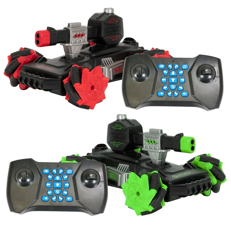 Contixo Indoor Racer Vehicle 2 Pack RC Infrared Battle Tanks with Lights Lasers and Smoke Effects Walmart