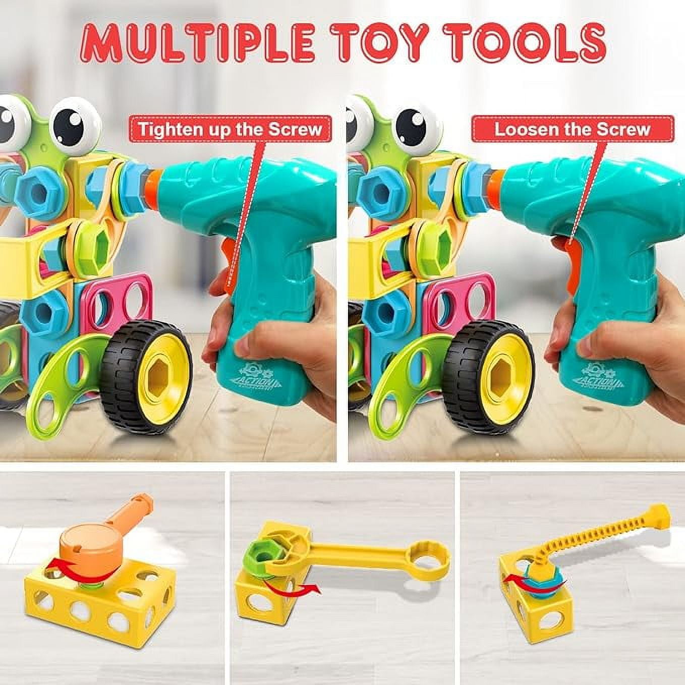 Contixo STEM Construction Engineering Set, Building Blocks Kit, Kids Toys Ages 5+, Boys & Girls - 223 Pcs