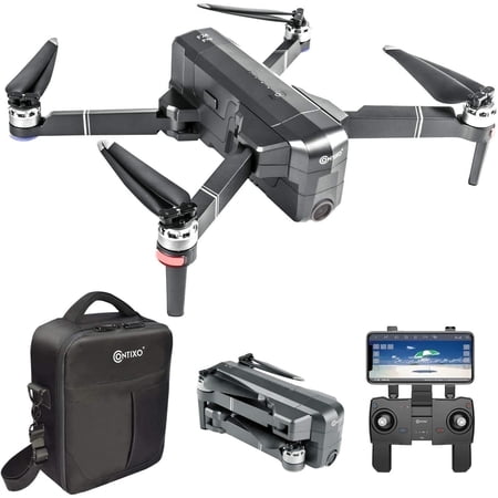 Contixo F24 Pro GPS Drones for Adults with Camera, 4K RC Drone with 30-Min Flight and 1600 ft Range, Foldable, Black