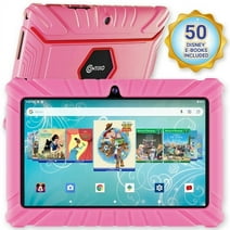 Contixo 7" Kids Tablet 32GB, 50+ Disney Storybooks, Kid-Proof Case (2024 Model) - Pink