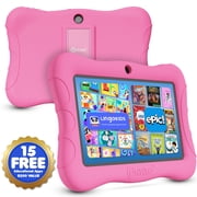 Contixo V9 7-Inch Kids Educational Tablet Android 13, 32GB with Parental Controls, WiFi, Bluetooth, and Protective Case - Pink