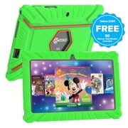 Contixo 7" Kids Tablet, Ages 3-7, 50+ Disney eBooks, Kid-Proof Case, Android Tablet, Parental Controls, 32GB - Green