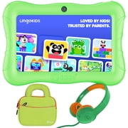 Contixo 7-Inch Kids Tablets Bundle, Educational Android Tablet with Headphones and Carrying Sleeve, Green