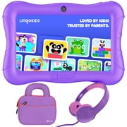 Contixo 7-Inch Kids Tablets Bundle, Educational Android Tablet with Headphones and Carrying Sleeve, Purple