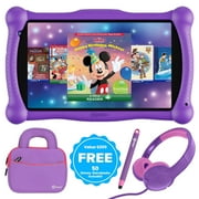 Contixo 7" Kids Tablet Bundle, Kids Ages 3-12, 50 FREE Disney Storybooks, Educational Android Tablet, 32GB, STEM Learning, Parental Controls, Includes Kid-Safe Headphones & Case - Purple