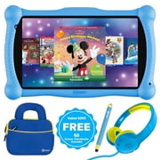 Contixo 7" Kids Tablet Bundle, 50 FREE Disney Storybooks, Educational Android Tablet for Ages 3-12, 32GB, STEM Learning, Parental Controls, with Kid-Safe Headphones & Case - Blue