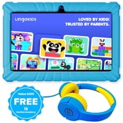 Contixo Kids Tablets Bundle, 7-Inch Educational Android Tablet and Wired Headphones for Kids Ages 3-7, Blue