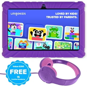 Contixo Kids Tablets Bundle, 7-Inch Educational Android Tablet and Wired Headphones for Kids Ages 3-7, Purple