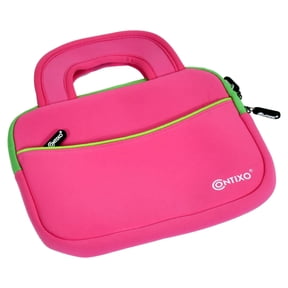Contixo Tablet Neoprene Protective Tablet Case with Pocket for 7” to 8" Kids Tablets, Pink