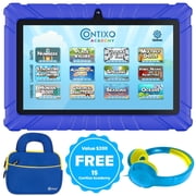 Contixo Kids Tablets Bundle, 7-Inch Android Tablet with Headphones and Sleeve Case, 32GB, Dark Blue
