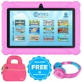thumbnail image 1 of Contixo 7" Tablet Bundle, Kids Ages 3-7, 15 Free Educational Apps, STEM Learning, Headphones & Sleeve Case, Android Tablet, Parental Controls - Pink, 1 of 7