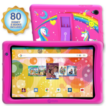 Contixo 8" Android Kids Tablet 64GB, Includes 80+ Disney Storybooks & Stickers, Kid-Proof Case with Kickstand, Powered by Android 10 + Quad-Core 1.6, 2GB RAM (2023 Model) - Pink