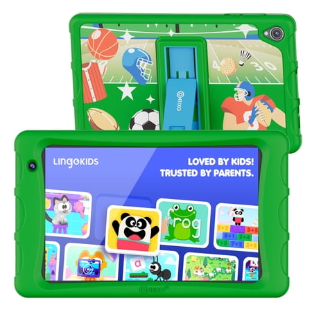 Contixo K80 Kids Tablets, Educational Tablets for Kids with Kid-Proof Tablet Case, 8”, Green