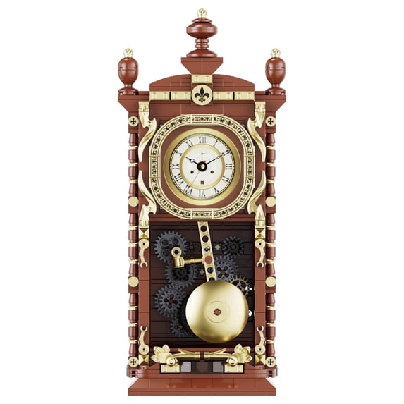 Contixo BK12 Retro Pendulum Building Block Set for Kids & Adults, 751-Piece Vintage Desk Décor Construction Kit with Clock Component, STEM Building Toy for Ages 8+