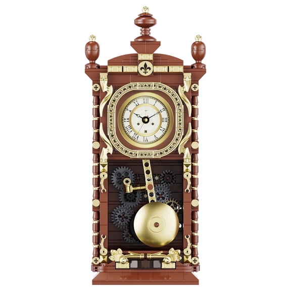 Contixo BK12 Retro Pendulum Building Block Set for Kids & Adults, 751-Piece Vintage Desk Dcor Construction Kit with Clock Component, STEM Building Toy for Ages 8+
