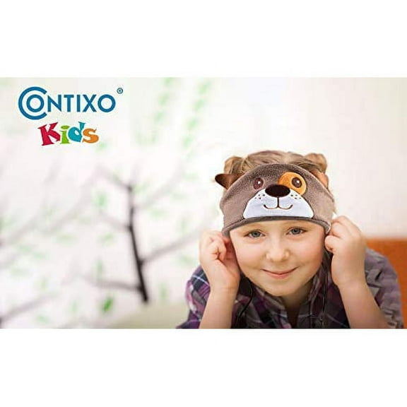 Contixo Kids Noise-Canceling Over-Ear Headphones, Comfortable & Durable, Brown Dog