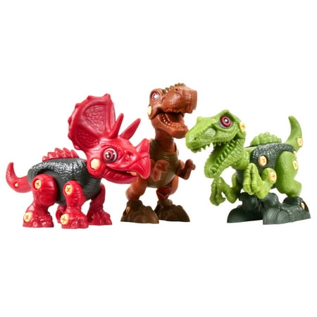Contixo DIY Dinosaur Toys Set, 3-in-1 Mix & Match Building Blocks with Electric Drill & Screwdrivers