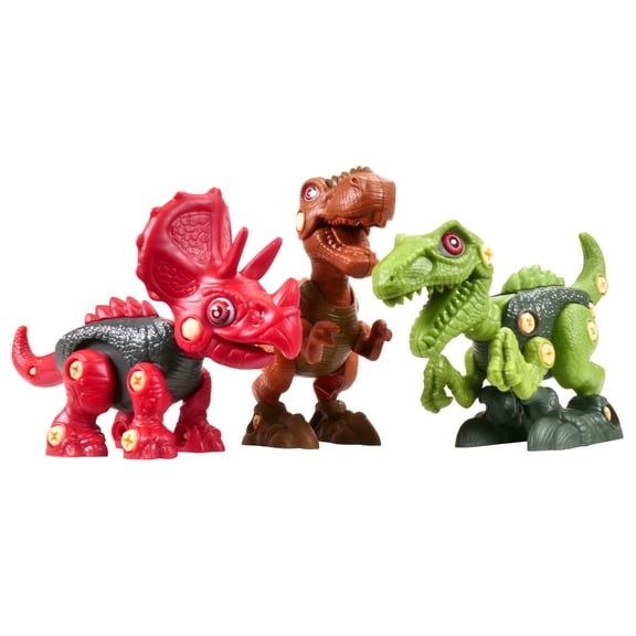 Contixo DIY Dinosaur Toys Set, 3-in-1 Mix & Match Building Blocks with Electric Drill & Screwdrivers
