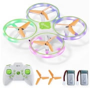 Contixo Mini Drones for Kids, Kids Drone with LED Lights, Altitude Hold, and 16-Min Flight, Green Dragonfly