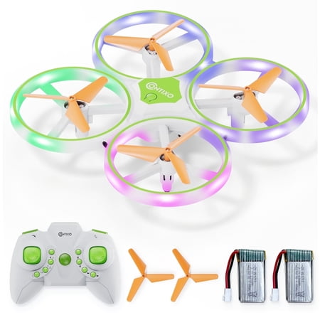 Contixo Mini Drones for Kids, Kids Drone with LED Lights, Altitude Hold, and 16-Min Flight, Green Dragonfly