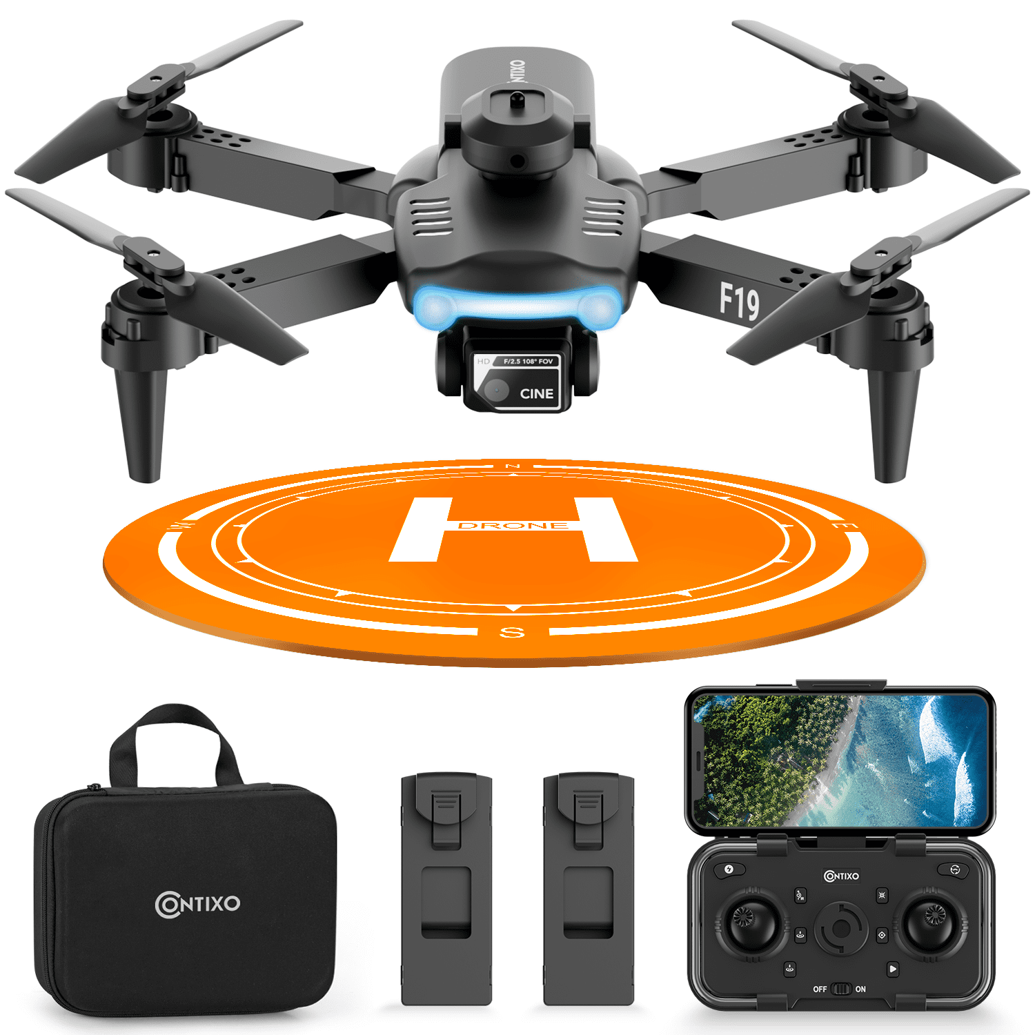 Save 0.00 on Contixo F19 Drone 1080P Camera for Adults & Kids – RC Foldable Quadcopter @ Walmart Save 0.00 on Contixo F19 Drone 1080P Camera for Adults & Kids – RC Foldable Quadcopter @ Walmart