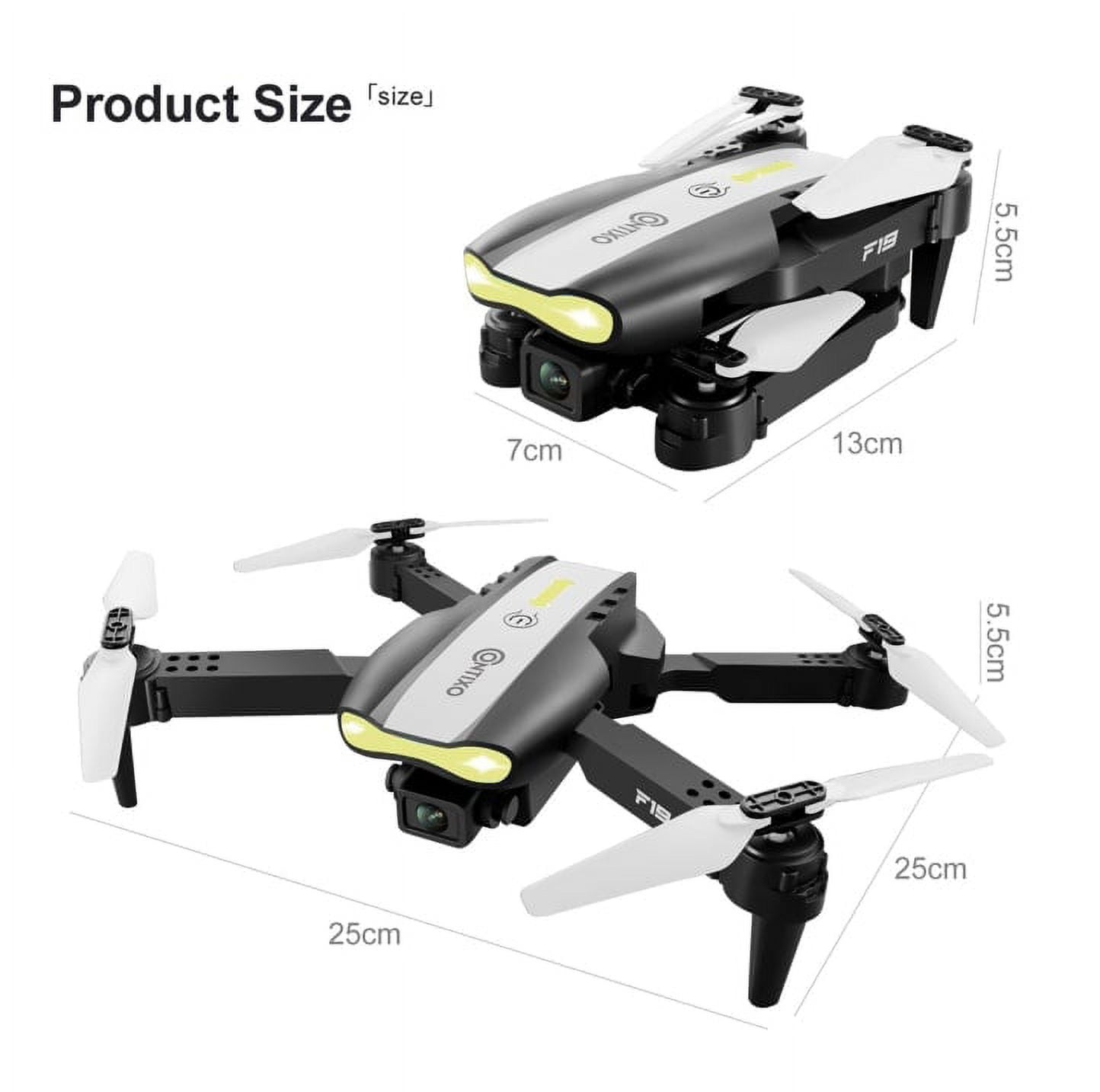 Contixo F19 Drone with Camera for Kids RC Quadcopter Wifi Camera, Three-sided Obstacle Avoidance, Gesture Control, Headless Mode, 3D Flips Two Batteries
