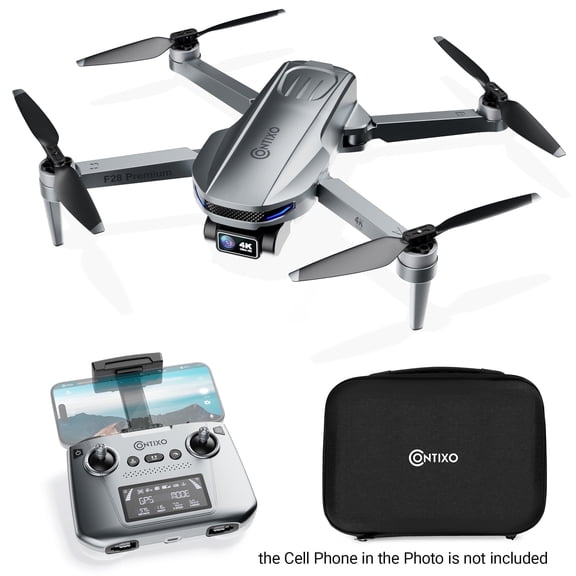 Contixo F28 Stratus Max 4K Drone, 2-Axis Gimbal with EIS, 3280ft Range, 26 Min Flight, GPS, Auto-Return, Case
