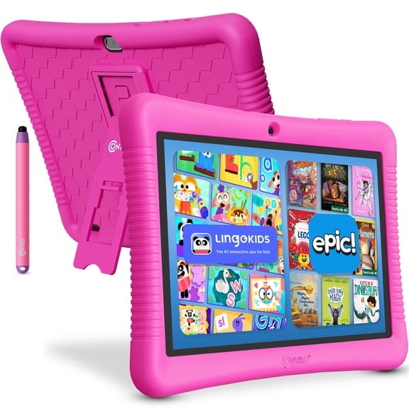Contixo K102 Kids Tablets, Educational Tablets for Kids with eBooks, Tablet Case, and Kickstand, 10”, Pink