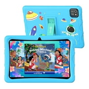 Contixo K103 10" Kids Tablet 2025 Edition, 8-Core 2.0GHz, 3GB RAM, 32GB Storage, Android 13, 80 Disney E-Books, Contixo Academy, Kid-Proof Case with Kickstand, Blue