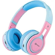 Contixo Kids Headphones, Wireless and Wired Headphones with Built-In Mic and SD Player, Pink