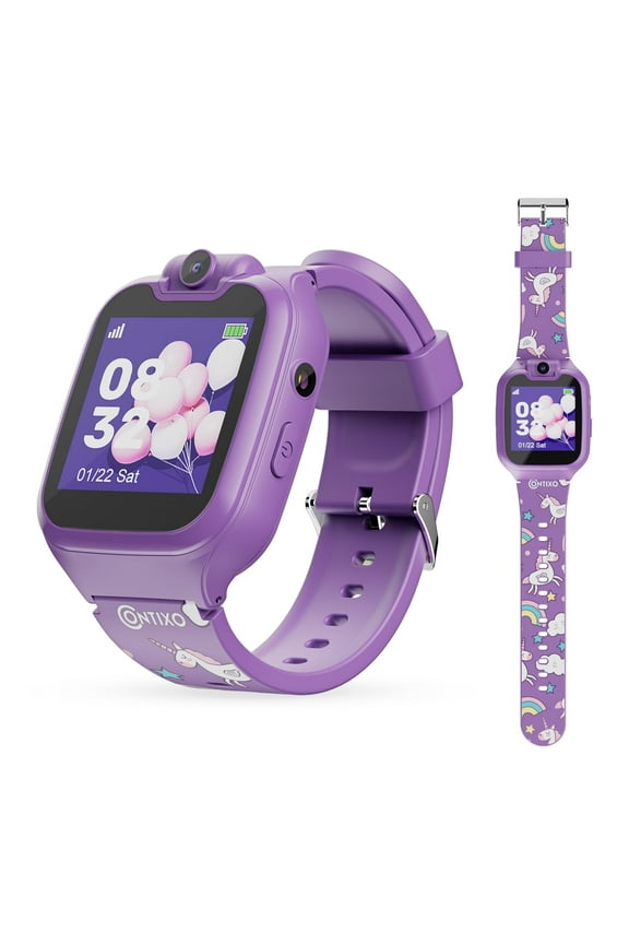 Kids Smart Watch, with 16 Educational Games, Camera, Music, Video Recorder, Toys for Ages 3-12, Purple