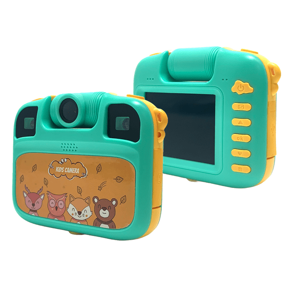 Contixo Kids Waterproof Camera - 1080p HD, 5x Zoom, Silicone Case, Built-In Games, Digital Toy for Ages 3-12 - Green