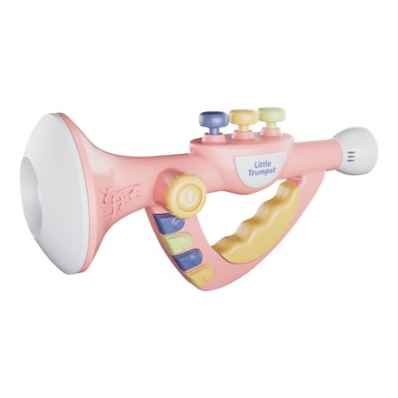 Contixo Little Trumpet Toy, Kids Instruments, Sensory Musical Toddler Toy for 18+ Months, 12 Instrument Modes, BPA-Free - Pink